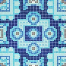 Bisazza Decori 20 С000052181 Silk Blue Mozaïek 97x97 cm, Italië - foto 1 - foto 1