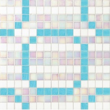 Bisazza Decori 20 С000393720 Rings New Blue Mozaïek 32,2x32,2 cm, Italië, onder parelmoer - foto 1 - foto 1