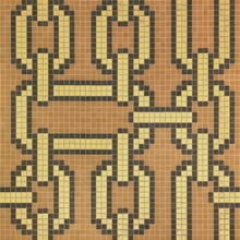 Bisazza Decori 20 С000052163 Chains Brown Mozaïek 97x97 cm, Italië, goud en edelmetalen - foto 1 - foto 1