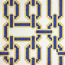 Bisazza Decori 20 06001342VL Chains Blue Mosaico 97x97 cm, Itália - foto 1 - foto 1