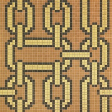 Bisazza Decori 20 06001343VL Chains Brown Mosaico 97x97 cm, Itália - foto 1 - foto 1