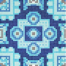 Bisazza Decori 20 06004243VL Silk Blue Mosaico 97x97 cm, Itália - foto 1 - foto 1