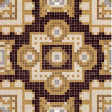 Bisazza Decori 20 06004244VL Silk Brown Mosaico 97x97 cm, Itália - foto 1 - foto 1