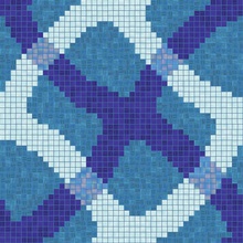 Bisazza Decori 20 06001417VL Mirage Blue Mosaico 97x97 cm, Itália - foto 1 - foto 1