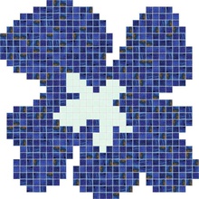Bisazza Decori 20 06001208VL Fiore Blu Medio Mosaico 65x65 cm, Itália - foto 1 - foto 1