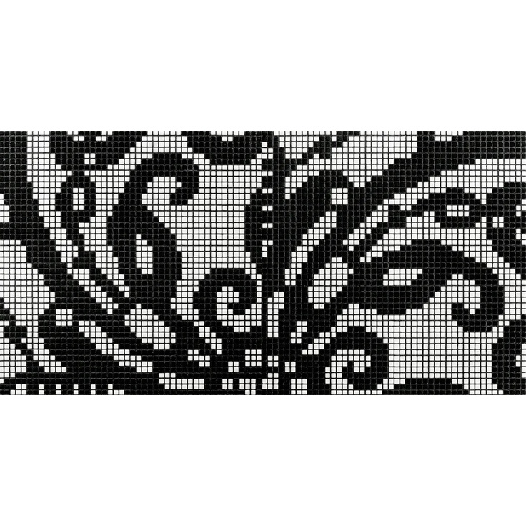 Bisazza Decori Opus Romano С000052224 Embroidery Black Mosaic 58,6x117,2 cm, Italy - photo 1 Bisazza Decori Opus Romano С000052224 Embroidery Black Mosaic 58,6x117,2 cm, Italy - photo 1