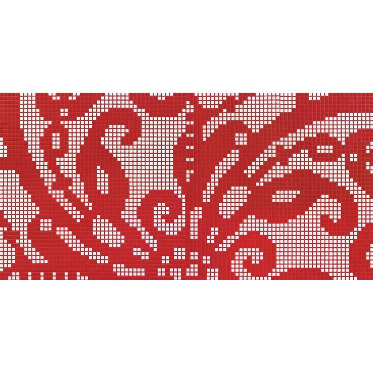 Bisazza Decori Opus Romano С000020153 Embroidery Red Mosaic 58,6x117,2 cm, Italy - photo 1 Bisazza Decori Opus Romano С000020153 Embroidery Red Mosaic 58,6x117,2 cm, Italy - photo 1