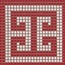 Bisazza Decori Opus Romano С000052208 Key White Red Mozaika 28x28 cm, Włochy - zdjęcie 1 Bisazza Decori Opus Romano С000052208 Key White Red Mozaika 28x28 cm, Włochy - zdjęcie 1