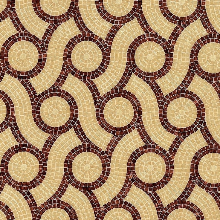 Bisazza Decori Tecnica Artistica С000393778 Plait Brown Mosaic 20,5x23 cm, Italy - photo 1 Bisazza Decori Tecnica Artistica С000393778 Plait Brown Mosaic 20,5x23 cm, Italy - photo 1