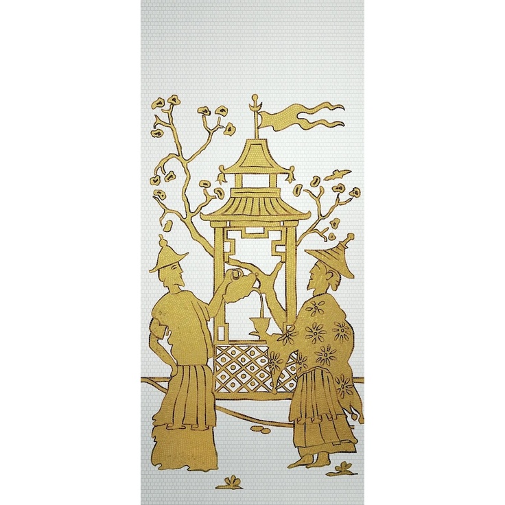Bisazza Decori Tecnica Artistica С000393745 Chinoiserie B Mosaic 129,1x290,5 cm, Italy, gold and precious metals - photo 1 Bisazza Decori Tecnica Artistica С000393745 Chinoiserie B Mosaic 129,1x290,5 cm, Italy, gold and precious metals - photo 1