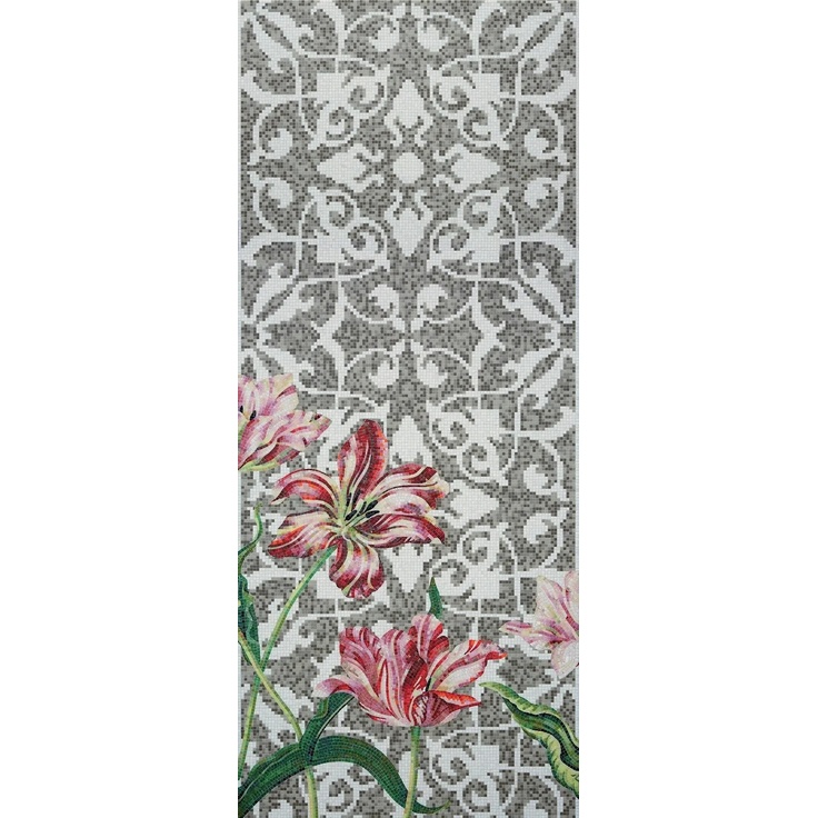 Bisazza Decori Tecnica Artistica С000393789 Tulips Grey B Mosaic 120,5x290,5 cm, Italy - photo 1 Bisazza Decori Tecnica Artistica С000393789 Tulips Grey B Mosaic 120,5x290,5 cm, Italy - photo 1