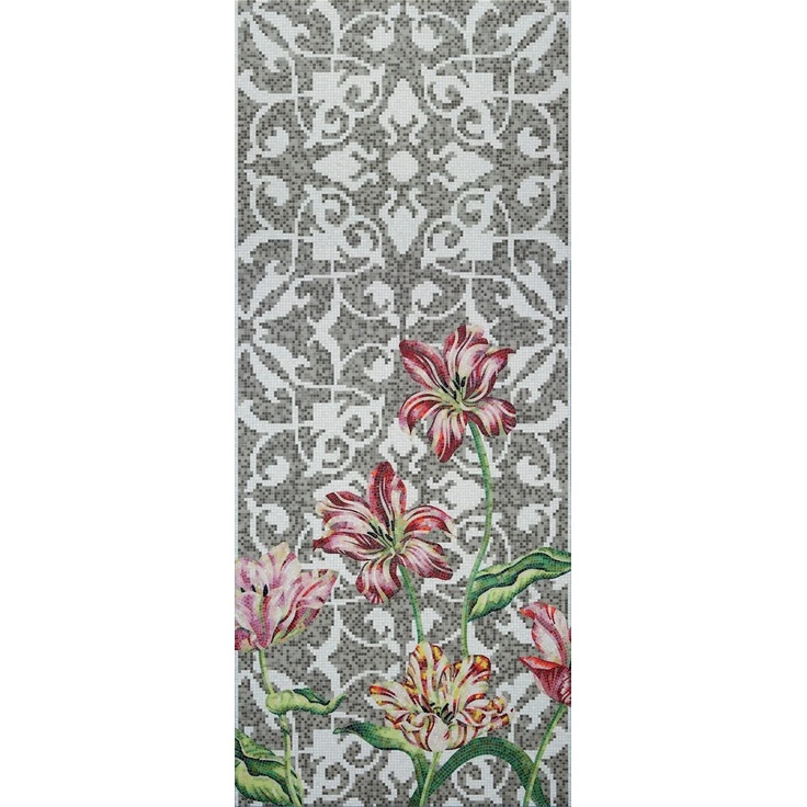 Bisazza Decori Tecnica Artistica С000393790 Tulips Grey C Mosaic 120,5x290,5 cm, Italy - photo 1 Bisazza Decori Tecnica Artistica С000393790 Tulips Grey C Mosaic 120,5x290,5 cm, Italy - photo 1