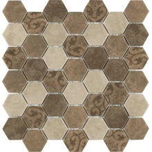 Boxer Esa Glass С000449821 0312/EGF43_Esa Glass Flor Beige 30,2x30 Mozaika 30x30,2 cm, Włochy, imitacja płytek hydraulicznych - zdjęcie 1 - zdjęcie 1