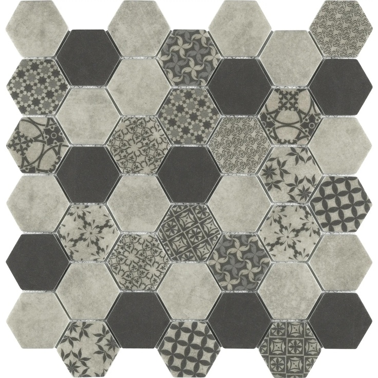 Boxer Esa Glass С000449823 0312/EGF39_Esa Glass Flor Greige 30,2x30 Mosaic 30x30,2 cm, Italy, hydraulic tile imitation - photo 1 Boxer Esa Glass С000449823 0312/EGF39_Esa Glass Flor Greige 30,2x30 Mosaic 30x30,2 cm, Italy, hydraulic tile imitation - photo 1