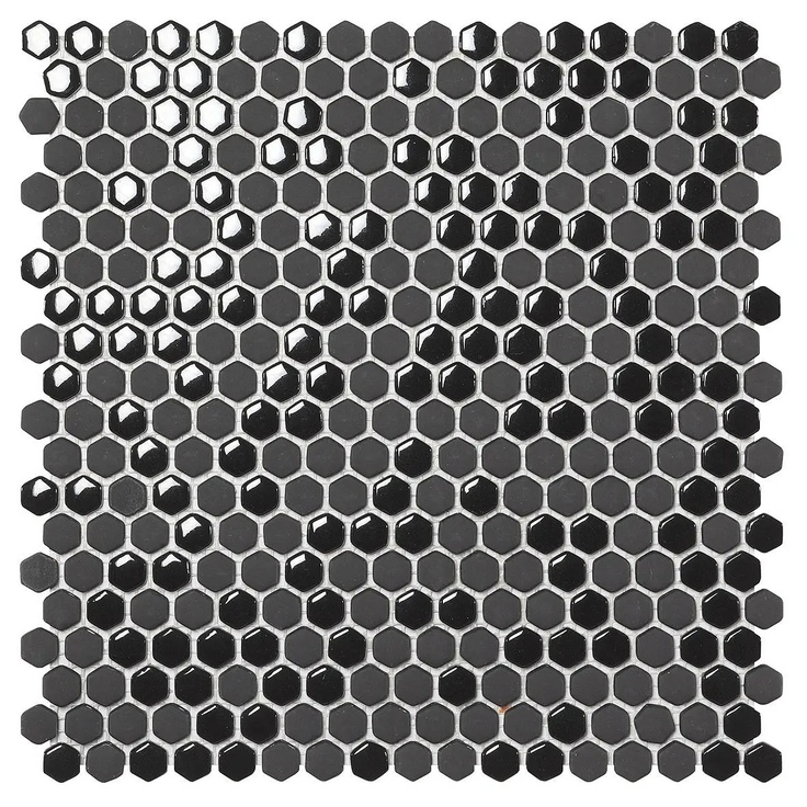 Boxer Hexagon С000423511 0309/EX04_Hexagon Black Pol/Matt 29,5x29 Mosaic 29x29,5 cm, Italy - photo 1 Boxer Hexagon С000423511 0309/EX04_Hexagon Black Pol/Matt 29,5x29 Mosaic 29x29,5 cm, Italy - photo 1