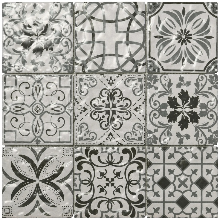 Boxer Retro С000423514 0409/RT39-10_Retro Greige/10 30x30 Mosaic 30x30 cm, Italy, hydraulic tile imitation - photo 1 Boxer Retro С000423514 0409/RT39-10_Retro Greige/10 30x30 Mosaic 30x30 cm, Italy, hydraulic tile imitation - photo 1