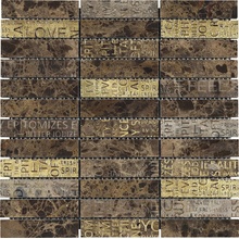 Boxer Words С000444821 0601/WP_Words Emperador 30x30 Mozaika 30x30 cm, Włochy, złoto i metale szlachetne - zdjęcie 1 - zdjęcie 1