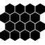 Brennero Yunika С000596575 MEYUBK_YunikaMosaicoHexBlack29,2*25,5 Mosaic 25,5x29,2 cm, Italy, monochrome - photo 1