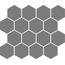 Brennero Yunika С000596578 MEYUGA_YunikaMosaicoHexGraphite29,2*25,5 Mosaik 25,5x29,2 cm, Italien, monochrom - Foto 1