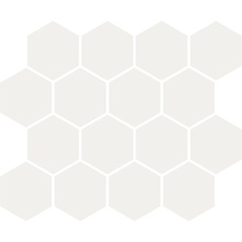 Brennero Yunika С000596581 MEYUWH_YunikaMosaicoHexWhite29,2*25,5 Mozaika 25,5x29,2 cm, Itálie, jednobarevný - fotografie 1 - foto 1