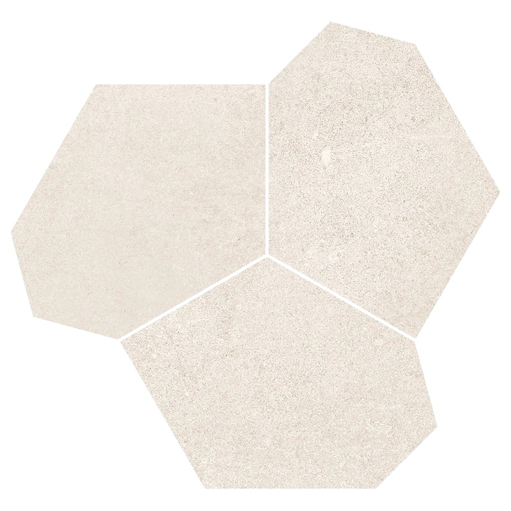Capri Bowery M2BOW10TURM Mosaico Turtle White Mosaiikki 28x30 cm, Italia, betonin alla - kuva 1 Capri Bowery M2BOW10TURM Mosaico Turtle White Mosaiikki 28x30 cm, Italia, betonin alla - kuva 1