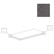 Century Ecostone 101426 Dark Gradone Two Angolare Dx Bordo Toro Nat degrau de canto 50x100 cm, Itália, efeito pedra  - foto 1 - foto 1