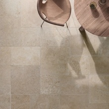 Cerdisa Timestone 33,3x33,3, glazed porcelain stoneware, Italy, travertine - interior photo 1 - photo 1