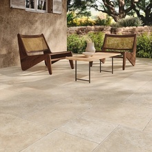 Cerdisa Timestone 33,3x33,3, glazed porcelain stoneware, Italy, travertine - interior photo 1 - photo 3