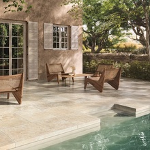 Cerdisa Timestone 33,3x33,3, glazed porcelain stoneware, Italy, travertine - interior photo 1 - photo 4