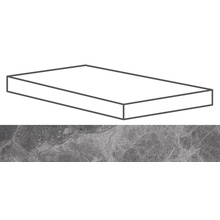 Cerdomus Supreme Angolo Dx Grad.C.Retta Charcoal Lev. hoekstap 33x120 cm, Italië, steen  - foto 1 - foto 1