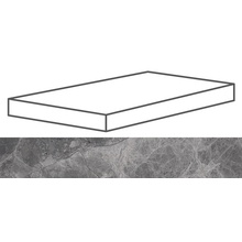 Cerdomus Supreme Angolo Sn Grad.C.Retta Charcoal Nat. hoekstap 33x120 cm, Italië, steen  - foto 1 - foto 1