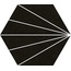 Cerlat Compostela Hex С000553708 Compostela Hex Negro gres porcelánový 22,5x25,9 cm, Španělsko, hydraulika - fotografie 1