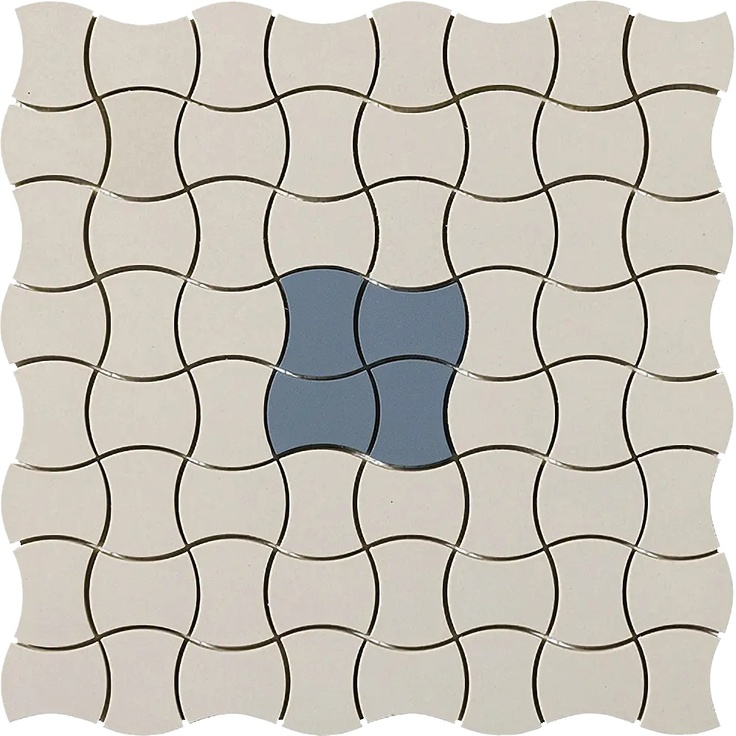 CE.SI. Butterfly decoro H - Tela Colore 1(sodio) Colore 2(sodio) Colore 3(zaffiro) Mozaïek 30x30 cm, Italië - foto 1