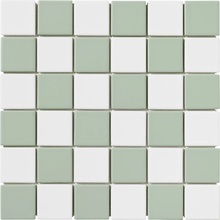 CE.SI. Full Body Scacchiera Su rete Colore 1(bianco) Colore 2(edera) Mosaico 30x30 cm, Italia - foto 1 - foto 1