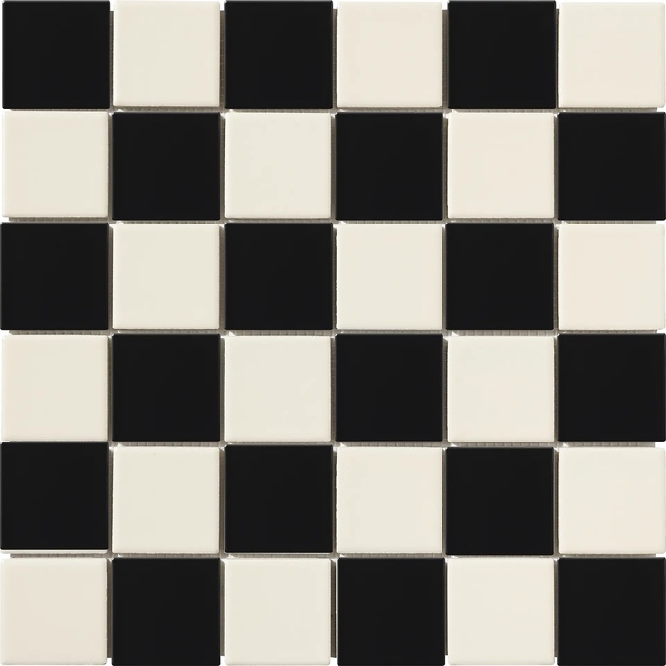 CE.SI. I Colori Chessboard mos( ) Cotone/Nero matt Mosaic 30x30 cm, Italy - photo 1 CE.SI. I Colori Chessboard mos( ) Cotone/Nero matt Mosaic 30x30 cm, Italy - photo 1