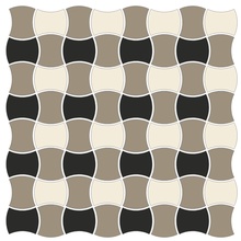 CE.SI Butterfly С000623367 DBTR_3C_XSC_M100_Decorob_trama_olors_col1(Xeno)_Col2(Sodio)_Col3(Carbonio)_Stucco(Mapei100) Mosaïque 30x30 cm, Italie, monocolore - photo 1 - photo 1