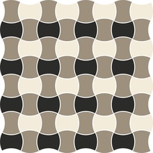 CE.SI Butterfly С000623367 DBTR_3C_XSC_M100_Decorob_trama_olors_col1(Xeno)_Col2(Sodio)_Col3(Carbonio)_Stucco(Mapei100) Мозаика 30x30 см, Италия, моноколор - фото 1 - фото 1