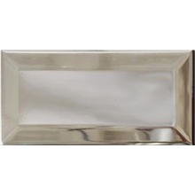 CE.SI Metro Silver Diam. azulejo de parede 7,5x15 cm, Itália, efeito metal - foto 1 - foto 1