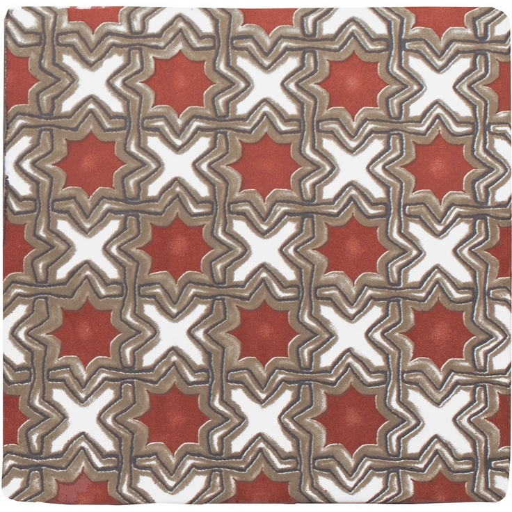 Cevica Provenza С000419814 13X13PRDALHRO_Dec.Alhambra Rojo 13*13 Dekor 13x13 cm, Španělsko, krakelování - fotografie 1 Cevica Provenza С000419814 13X13PRDALHRO_Dec.Alhambra Rojo 13*13 Dekor 13x13 cm, Španělsko, krakelování - fotografie 1