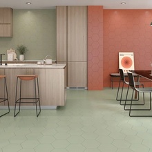 Codicer Basic Hex 25 22x25 см, glazovaný keramický granit, Španělsko, jednobarevný - fotografie interiéru 1 - foto 4