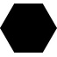 Codicer Basic Hex 25 С000398692 Basic Black Hex 25 porcelain tile 22x25 cm, Spain, monochrome - photo 1