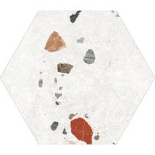 Codicer Sonar White Hexagonal porcelain tile 22x25 cm, Spain, concrete  - photo 1 - photo 1