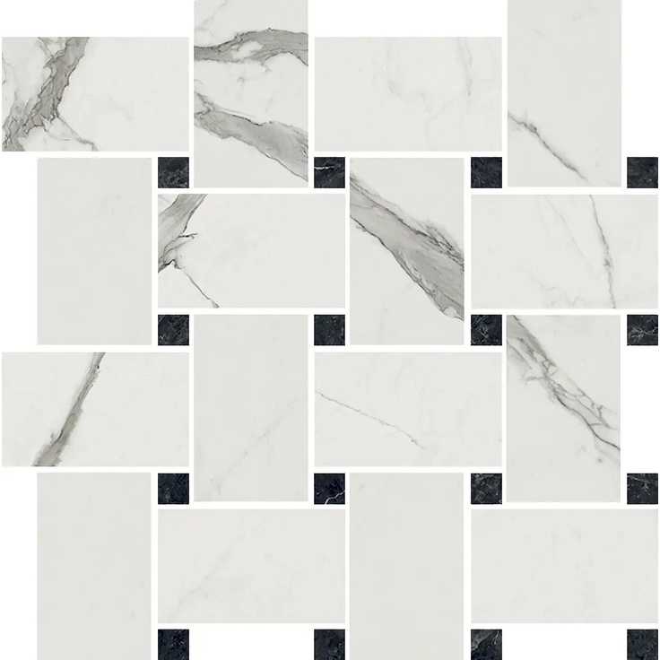 Del Conca Boutique С000553154 G3BO20INS_Intreccio HBO20 Calacatta Shine 30x30 Mosaic 30x30 cm, Italy, calacatta - photo 1 Del Conca Boutique С000553154 G3BO20INS_Intreccio HBO20 Calacatta Shine 30x30 Mosaic 30x30 cm, Italy, calacatta - photo 1