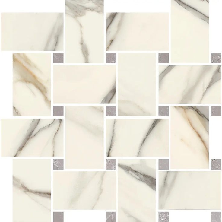 Del Conca Boutique С000461661 G3BO07INS_Intreccio HBO7 Calacatta Oro Shine 30x30 Mosaïque 30x30 cm, Italie, calacatta - photo 1 Del Conca Boutique С000461661 G3BO07INS_Intreccio HBO7 Calacatta Oro Shine 30x30 Mosaïque 30x30 cm, Italie, calacatta - photo 1