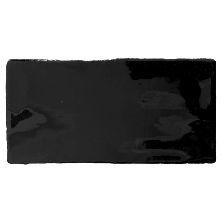 Dreamtile Handmade H.M Black glossy wall tile 7,5x15 cm, Spain - photo 1 Dreamtile Handmade H.M Black glossy wall tile 7,5x15 cm, Spain - photo 1