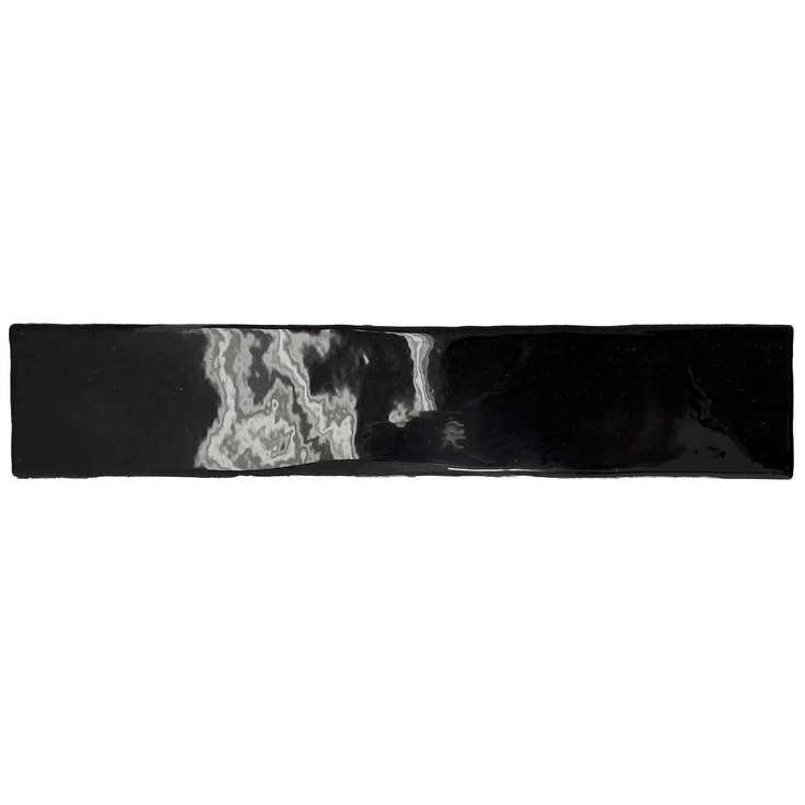 Dreamtile Handmade H.M Black glossy wall tile 5x25 cm, Spain - photo 1 Dreamtile Handmade H.M Black glossy wall tile 5x25 cm, Spain - photo 1