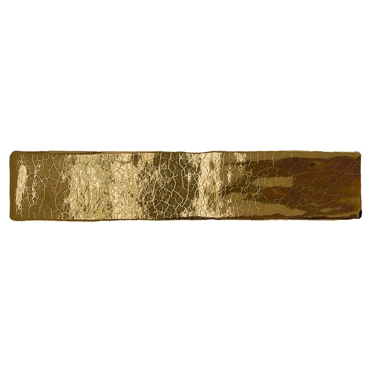 Dreamtile Handmade H.M Metallic Gold wall tile 5x25 cm, Spain, crackle - photo 1 Dreamtile Handmade H.M Metallic Gold wall tile 5x25 cm, Spain, crackle - photo 1