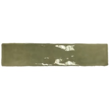 Dreamtile Handmade H.M Olive Green glossy wall tile 5x25 cm, Spain - photo 1 - photo 1