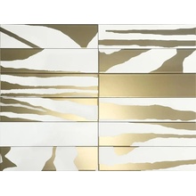 Dune Flat Deluxe 188720 Savannah White&Gold 7,5*30 Decoratie 7,5x30 cm, Spanje, goud en edelmetalen - foto 1 - foto 1