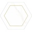 Edimax Astor Concert С000526373 B238_WhiteEsagonoDec.Gold Decor 14,5x16,7 cm, Italy, other types of stone - photo 1